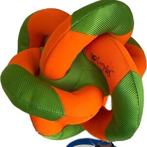 Loopies Pet Water Loops Orange Green 6 separate handles Dog Toy Companion Fetch